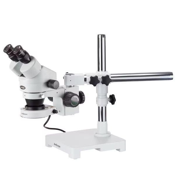 3.5X-90X Stereo Zoom Microscope on Boom Stand With 80 LED Light, Amscope, Mfr#: SM-3BZ-80S